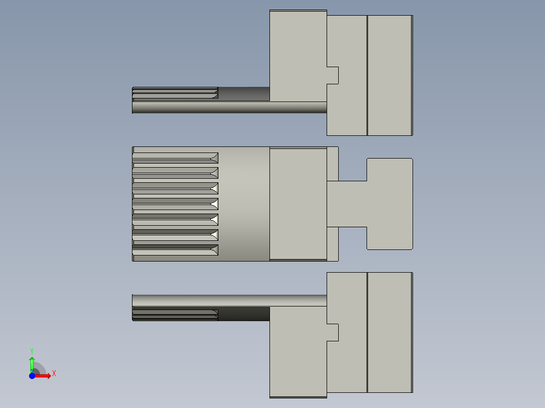 气缸HFCX40+__前视图