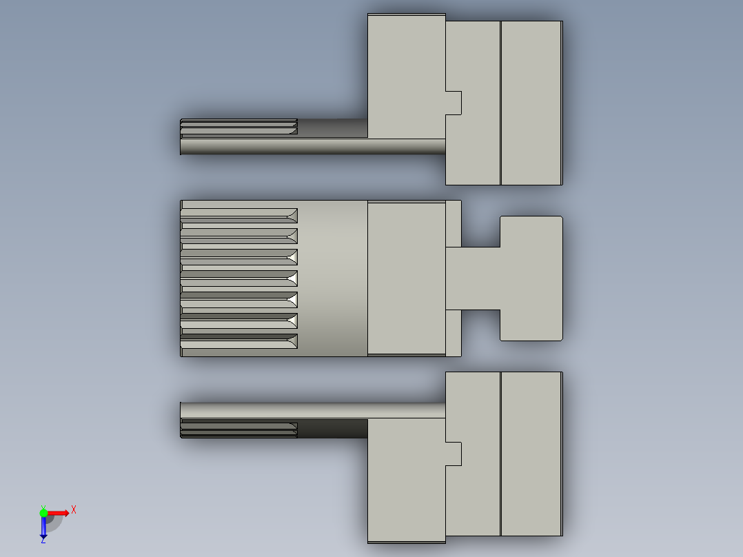 气缸HFCX40+__俯视图