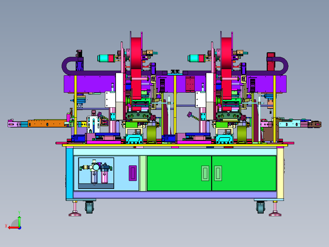 自动送胶带动力电池贴胶机后视图