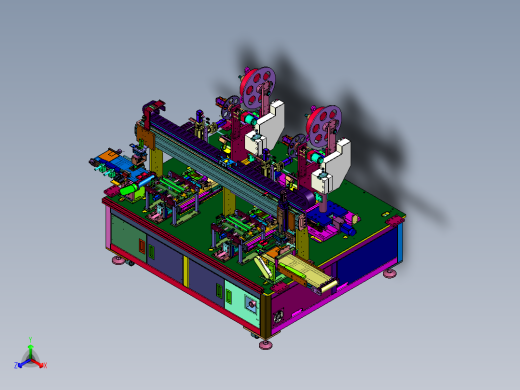 自动送胶带动力电池贴胶机正等轴测缩略图