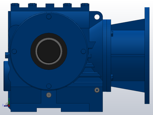 SAZ47ZP蜗轮蜗杆减速机SAZ47-13.6-M1-B-Φ25-P63右视缩略图