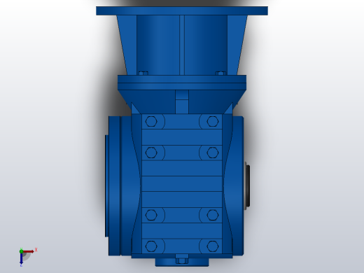 SAZ47ZP蜗轮蜗杆减速机SAZ47-13.6-M1-B-Φ25-P63俯视缩略图