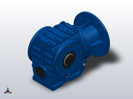 SAZ47ZP蜗轮蜗杆减速机SAZ47-13.6-M1-B-Φ25-P63正等轴测缩略图