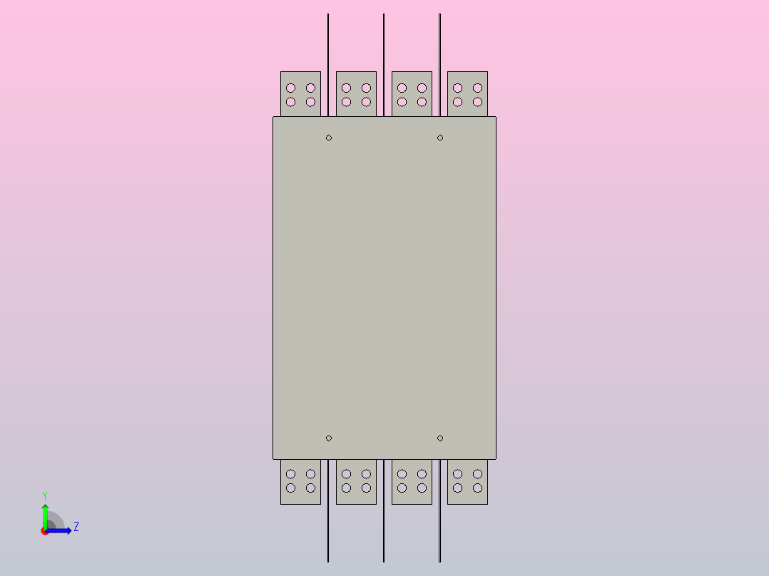 正泰空气断路器NM6S-1250H-1000-4P左视图