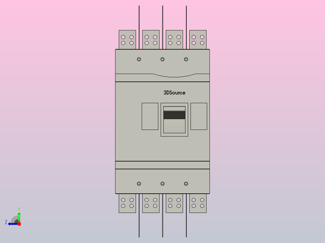 正泰空气断路器NM6S-1250H-1000-4P右视图