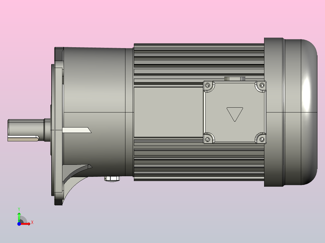 1.5KW-CV型立式三相铝毂（刹车）马达减速机_CV28-1500前视图