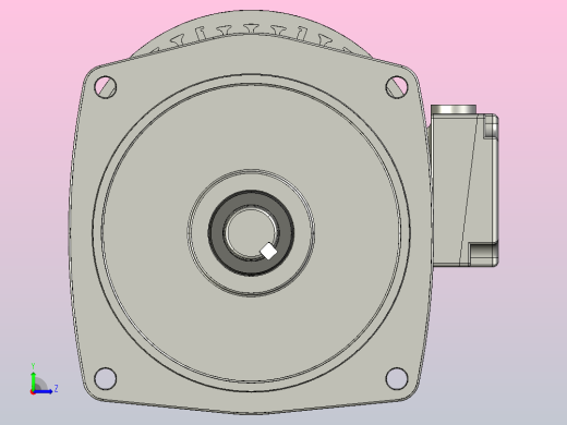 1.5KW-CV型立式三相铝毂（刹车）马达减速机_CV28-1500左视缩略图