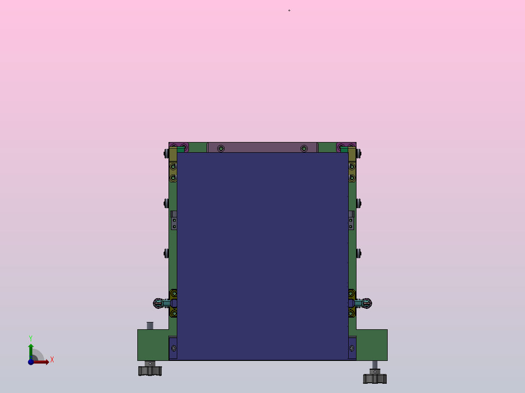 某产品检测设备3D模型前视图