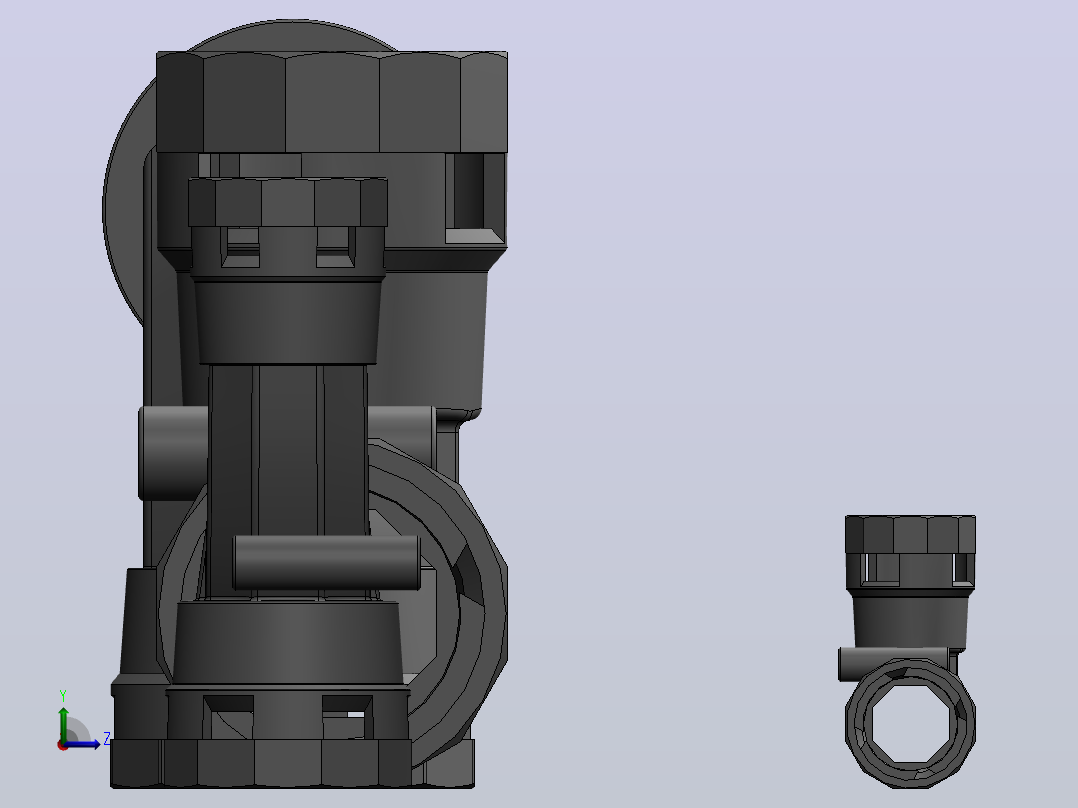 solidworks电器配件左视图