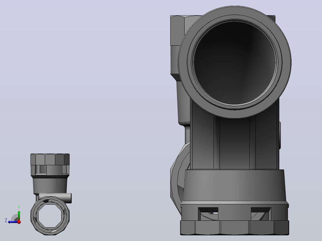 solidworks电器配件右视图