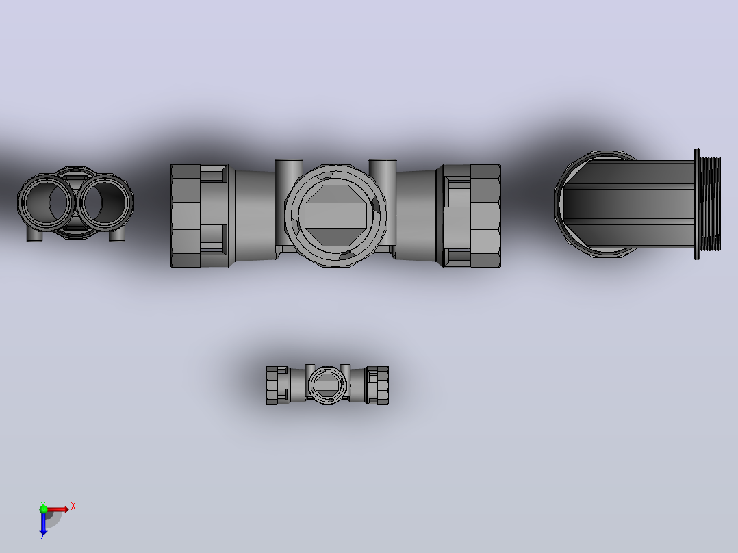 solidworks电器配件俯视图