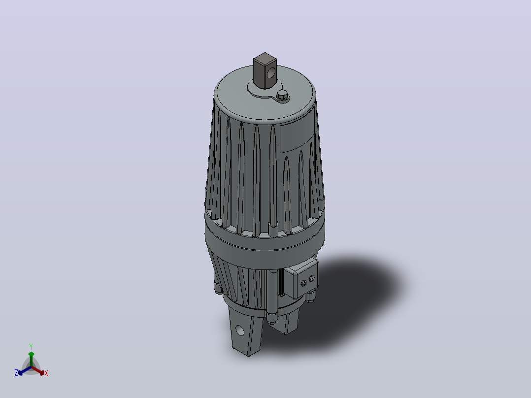 电力液压推动器EB500／120正等轴测图