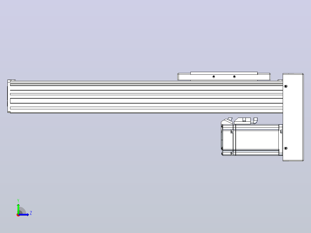 滚珠丝杠直线轴带导轨全封闭TPA-HCR-140D-2010C-L300-MP-C-P40-N3左视图