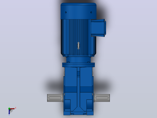 K87底脚轴伸式安装螺旋锥齿轮减速机K87-YV5.5-4P-49.16-M1-0°-A+B俯视缩略图