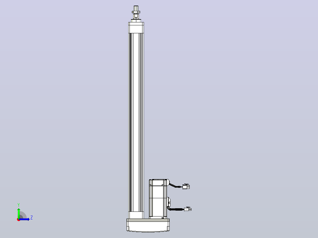 轻载电动缸TPA-ESR40-1210C-L500-MR-FA-W-P40-C3左视图