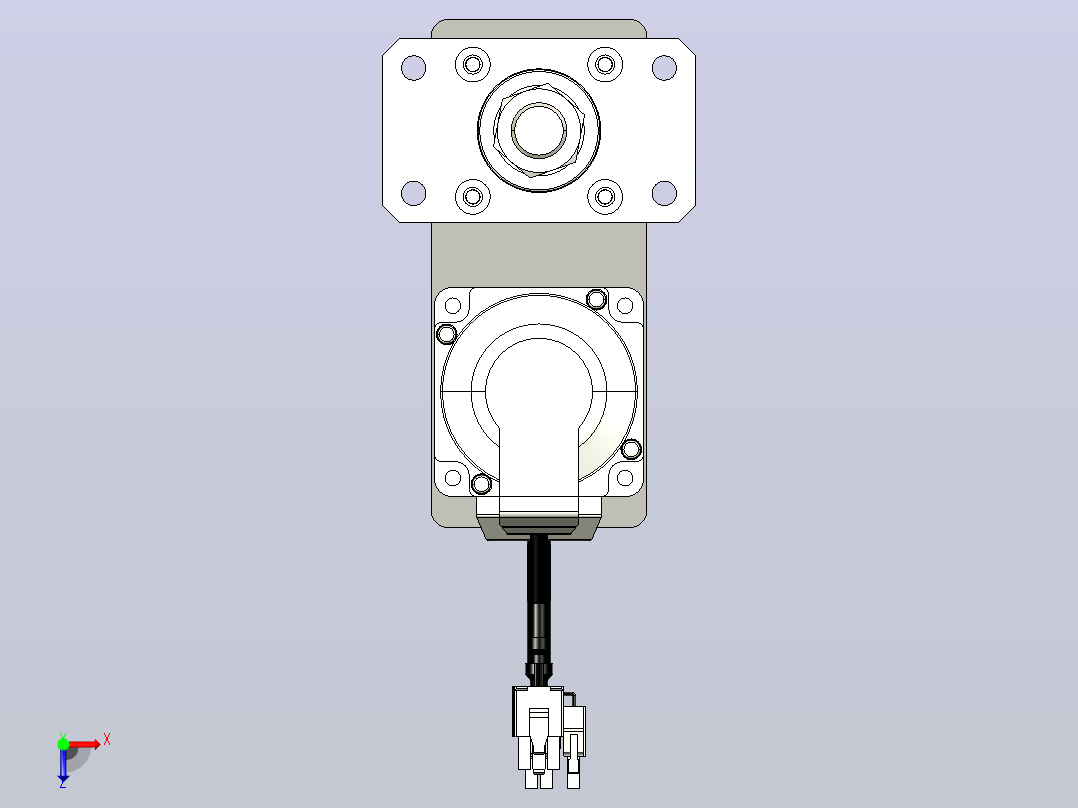 轻载电动缸TPA-ESR40-1210C-L500-MR-FA-W-P40-C3俯视图