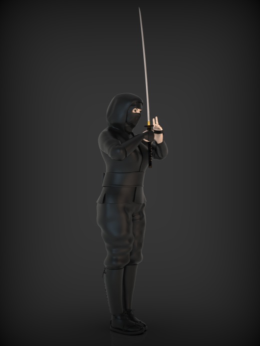 手持武士刀的忍者缩略图