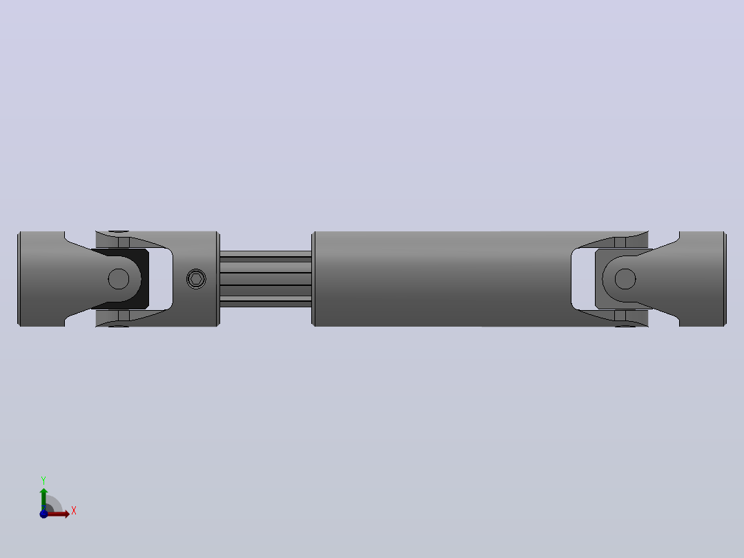 万向联轴器WSP4-PB-Y22-Y22-330／430WSP型可伸缩小型十字轴万向联轴器前视图