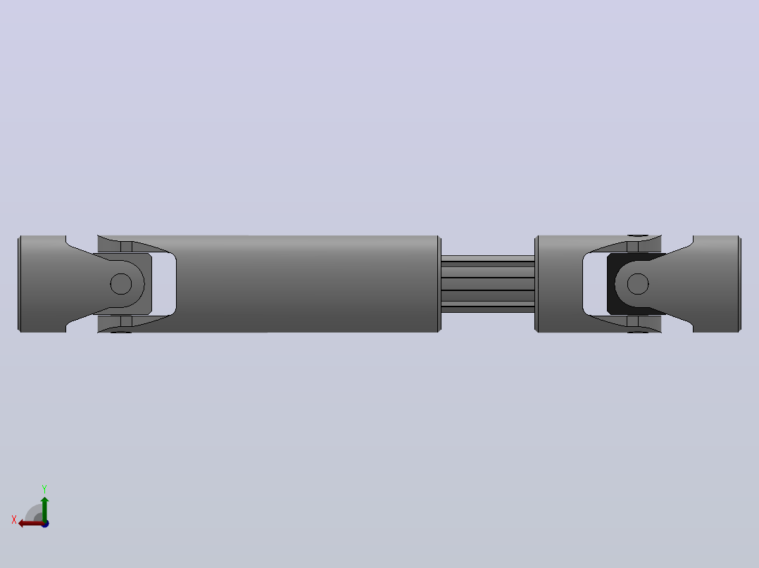 万向联轴器WSP4-PB-Y22-Y22-330／430WSP型可伸缩小型十字轴万向联轴器后视图