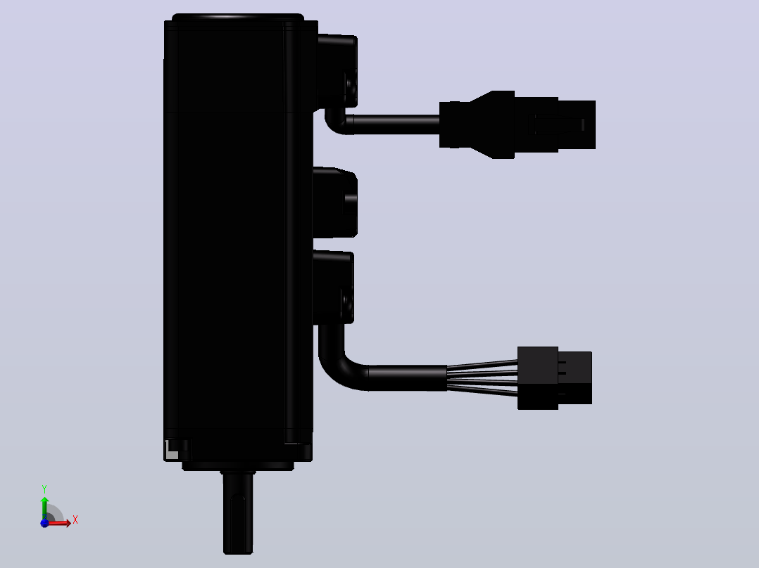 台达电机 ECM-A3H-C10401SSX（100w增量型高惯量有刹车）前视图