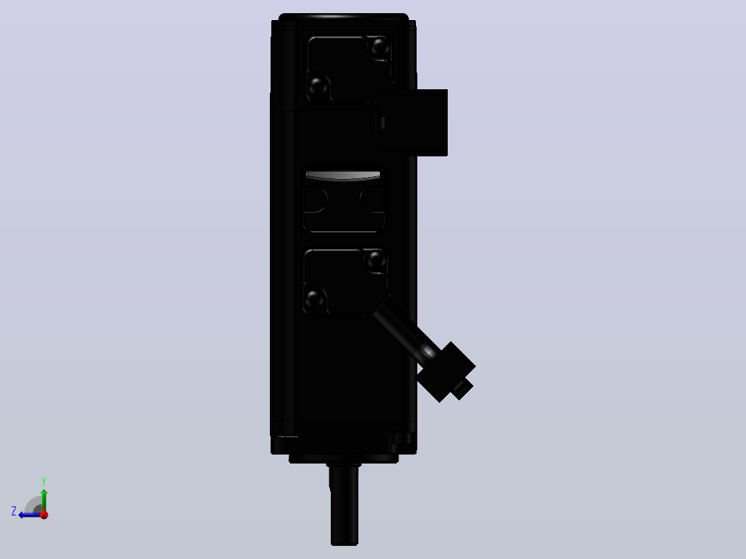 台达电机 ECM-A3H-C10401SSX（100w增量型高惯量有刹车）右视图