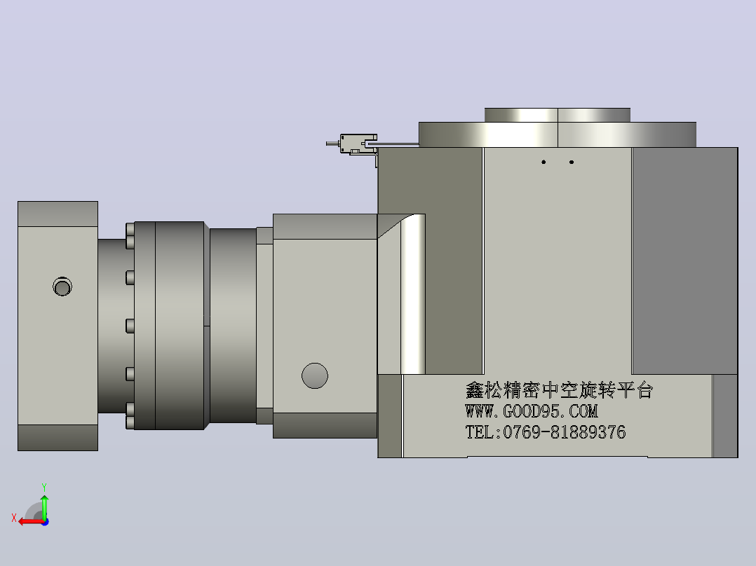 鑫松中空旋转平台PCM260-L1(35-114.3-200-M12)后视图