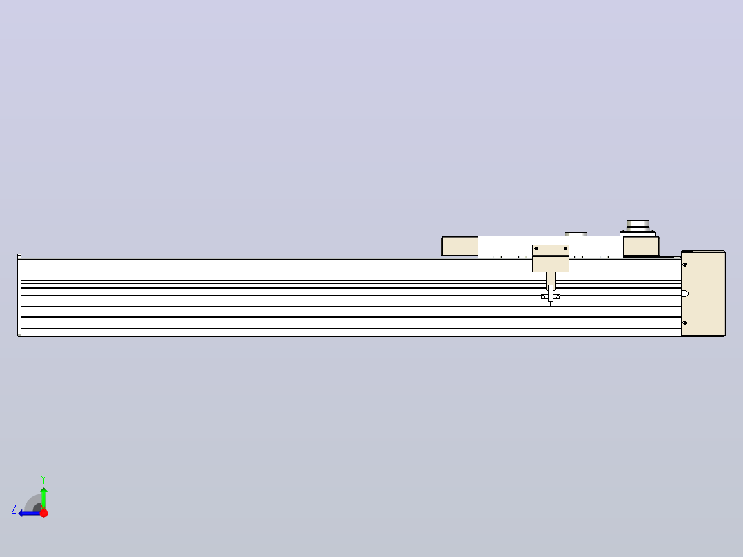 滚珠丝杠直线轴带导轨全封闭TPA-HCR-220D-3210C-L550-MR-C-P1K-N3右视图