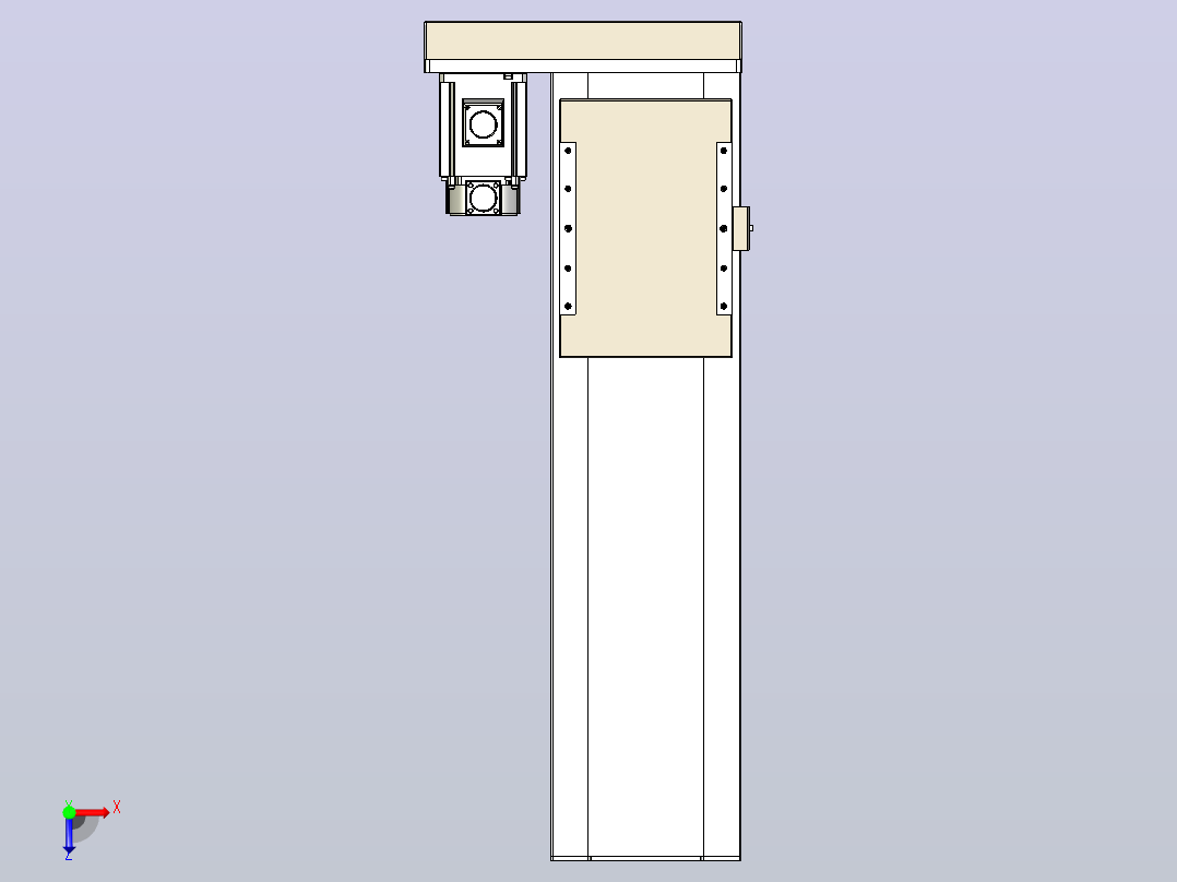 滚珠丝杠直线轴带导轨全封闭TPA-HCR-220D-3210C-L550-MR-C-P1K-N3俯视图