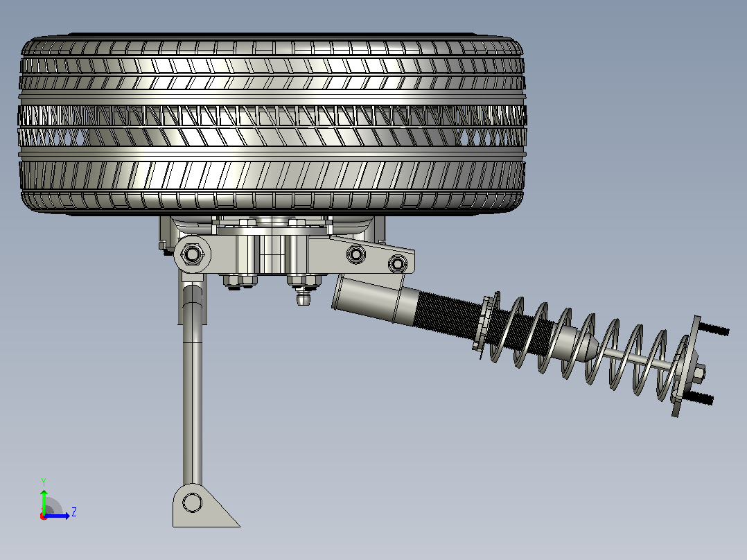 汽车悬挂系统vehicle-suspension-electric-car STP左视图