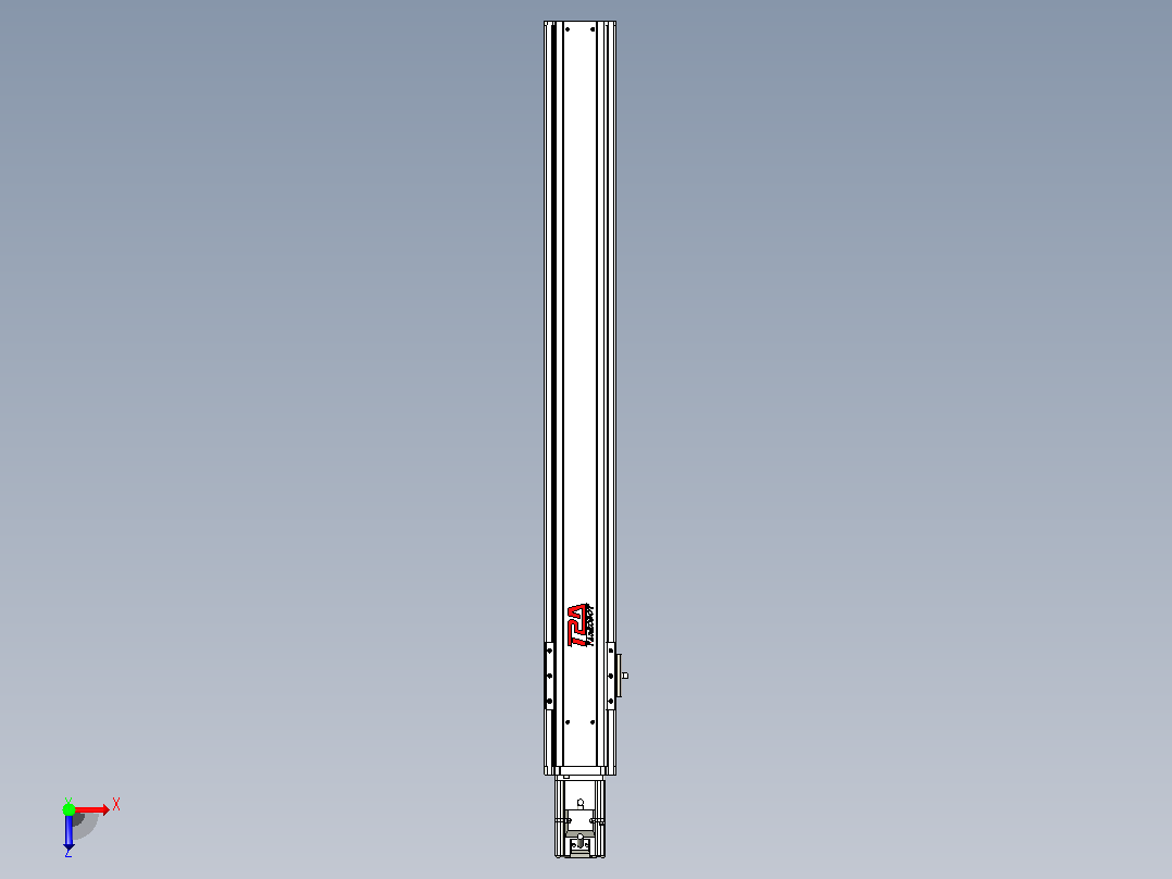 日规模组半封闭丝杆TPA-HNR-85S-1610C-L700-M-Y-P20-N3俯视图