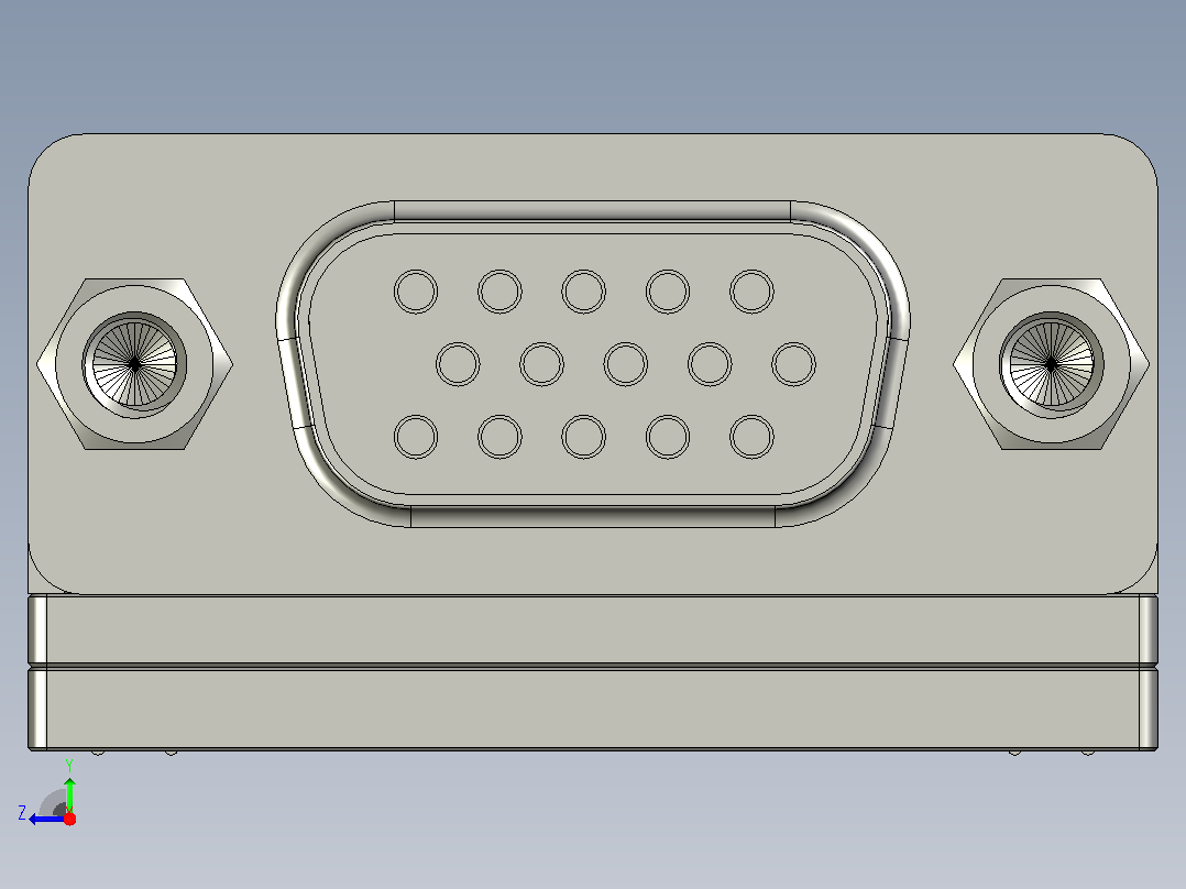 电路连接器VGA DB15-3-F控制面板PCB右视图