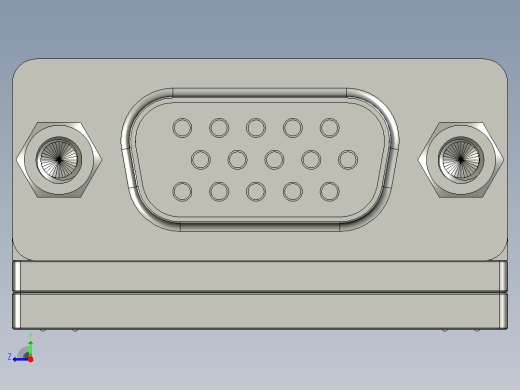 电路连接器VGA DB15-3-F控制面板PCB右视缩略图