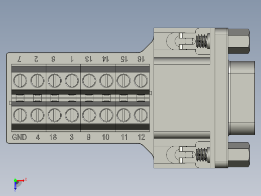 电路连接器VGA DB15-3-F控制面板PCB俯视缩略图
