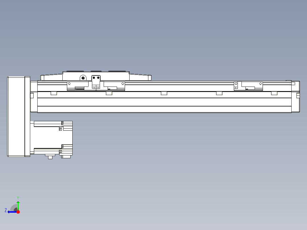 滚珠丝杠直线轴内置导轨TPA-GCR-120-1610C-L250-MP-M40-N3右视图