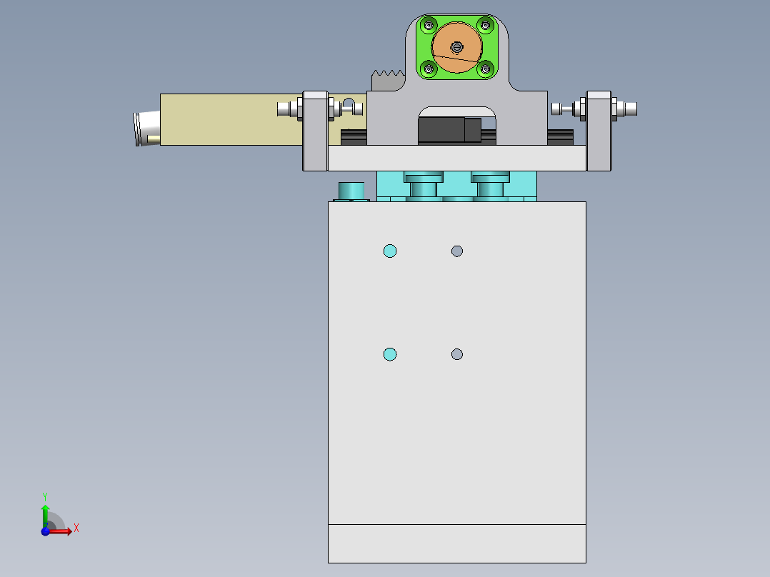 齿轮式翻转模组sw16可编辑前视图