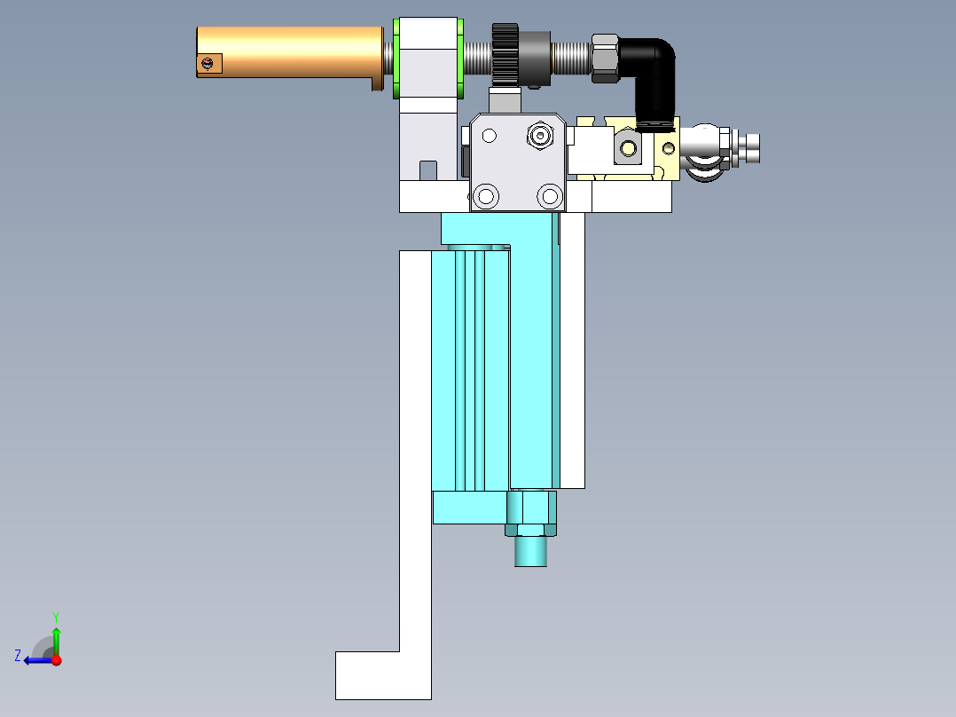 齿轮式翻转模组sw16可编辑右视图
