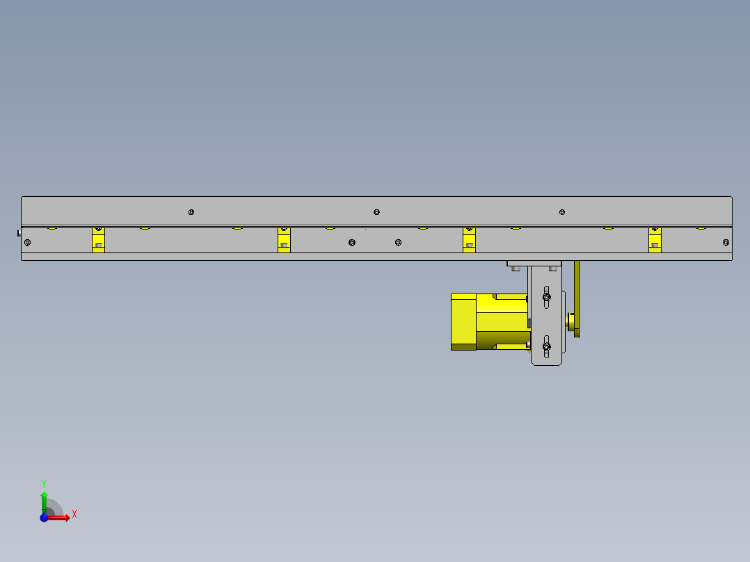 非接触式驱动传送机构前视图