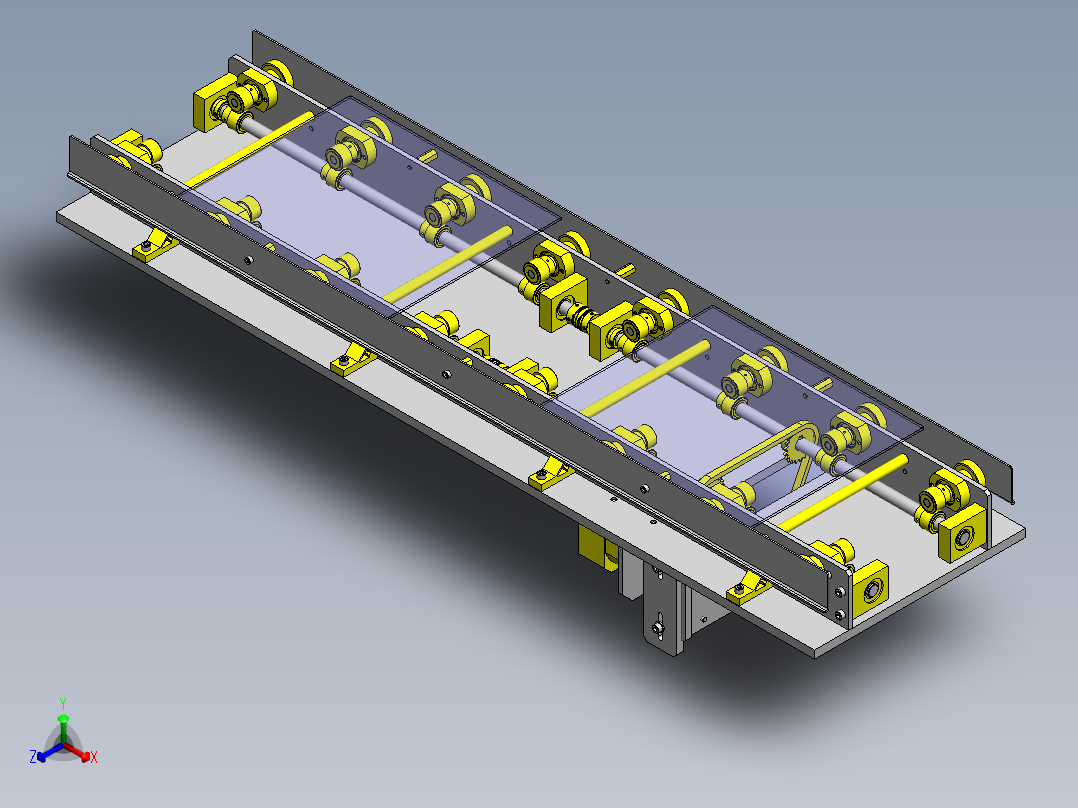 非接触式驱动传送机构正等轴测图