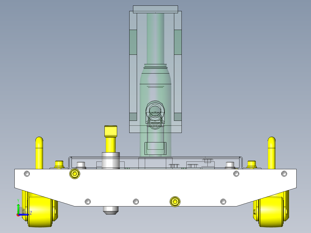 可水平调整的矮型手推车左视图