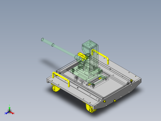 可水平调整的矮型手推车正等轴测缩略图