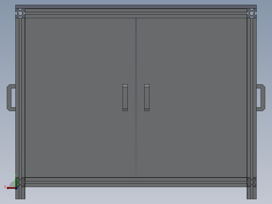 机架设计后视图