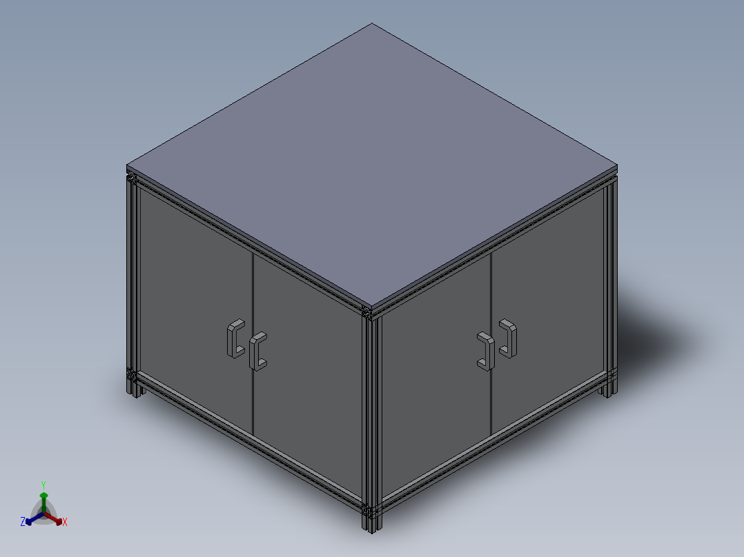 机架设计正等轴测图