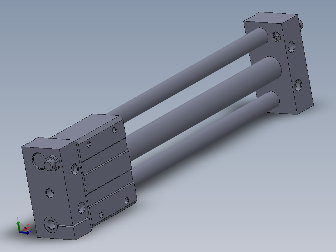 磁耦合无杆气缸3D模型