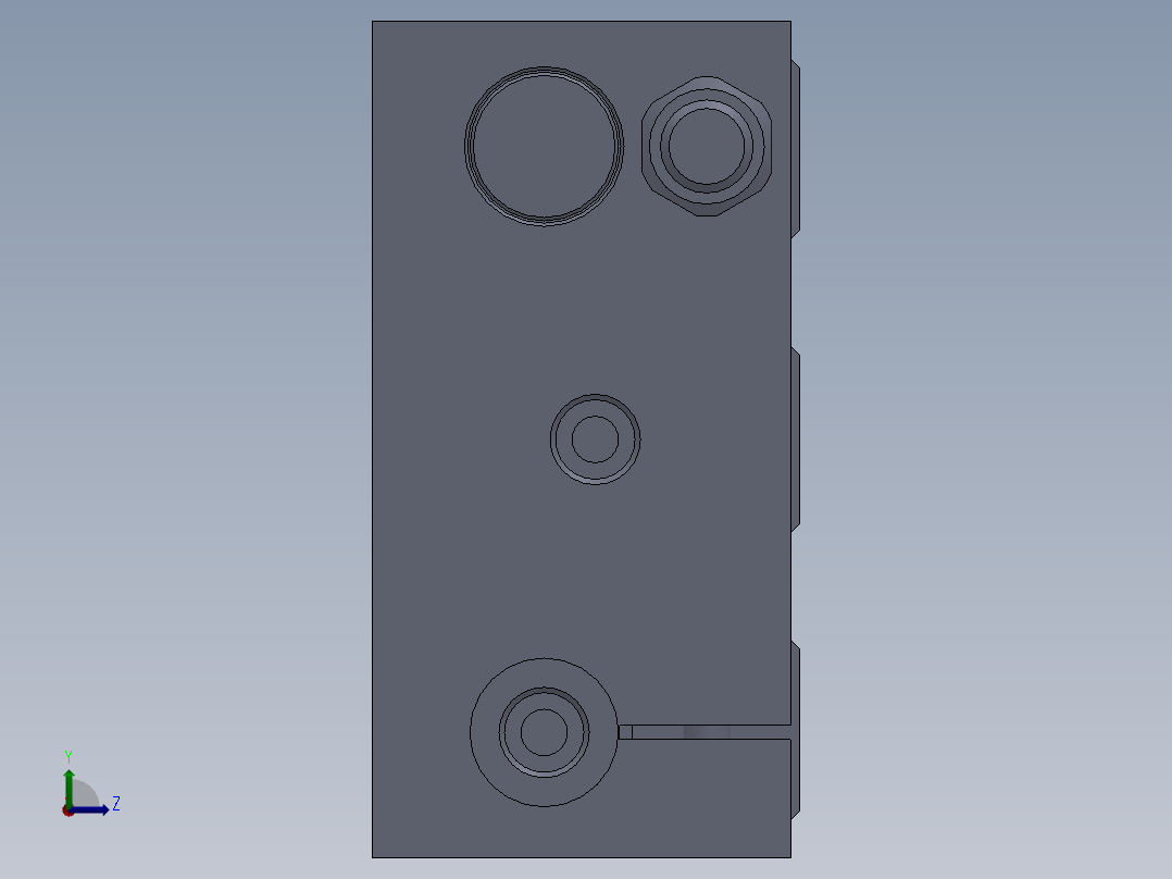 磁耦合无杆气缸3D模型左视图