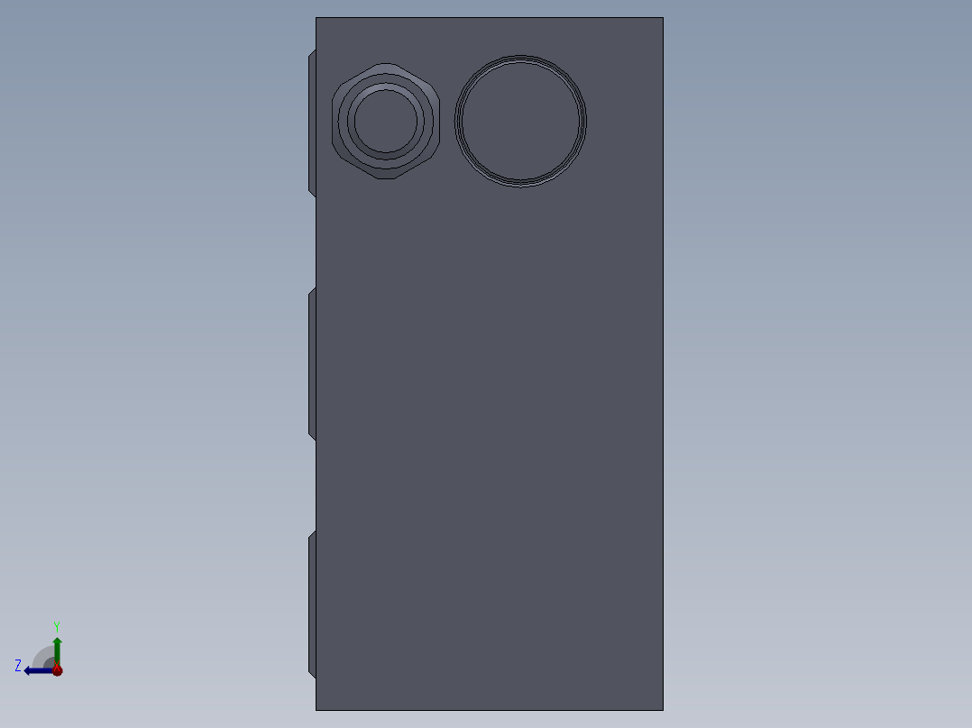 磁耦合无杆气缸3D模型右视图