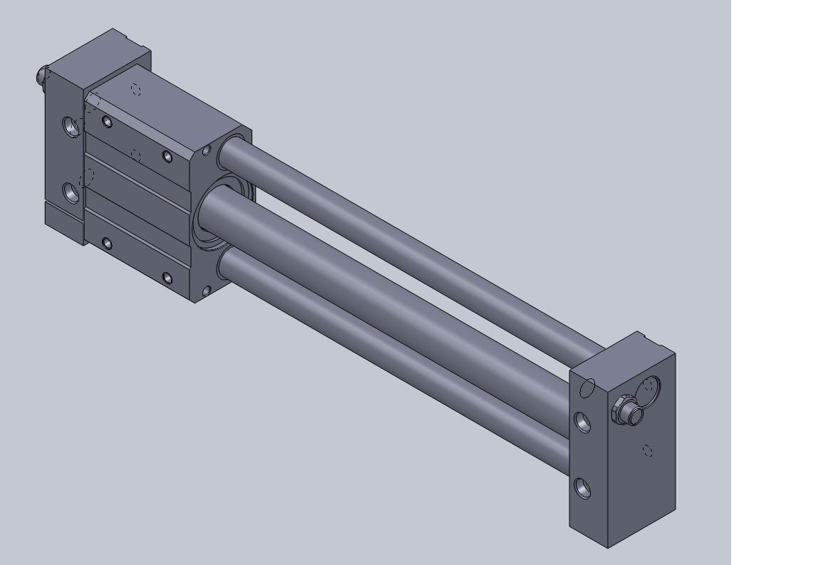 磁耦合无杆气缸3D模型