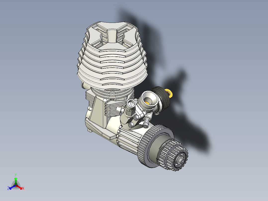 6_遥控汽车Nitro发动机正等轴测图