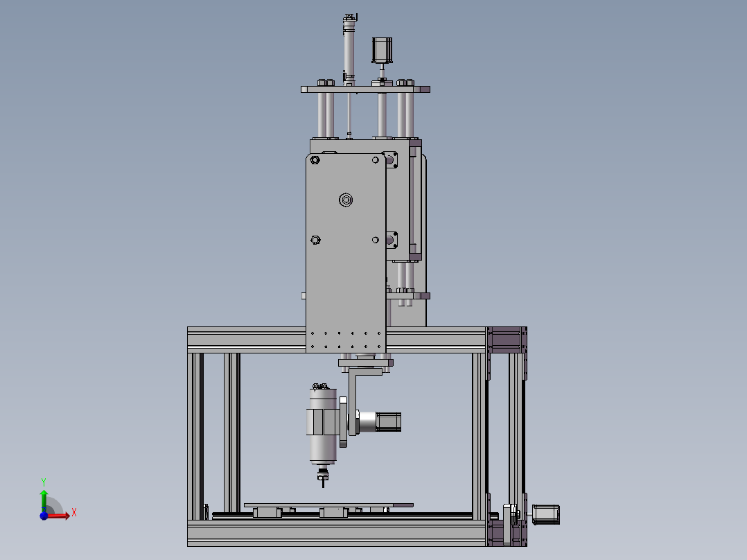 5轴cnc机床前视图