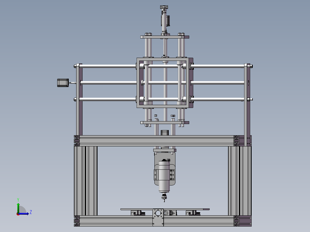 5轴cnc机床左视图