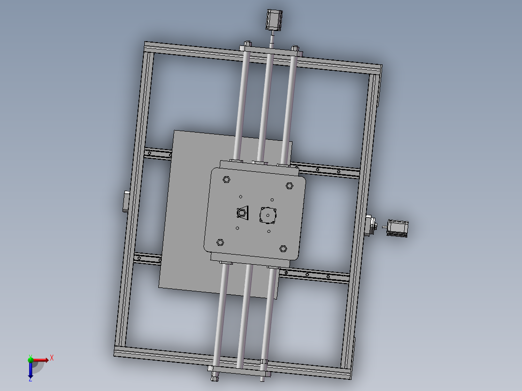 5轴cnc机床俯视图